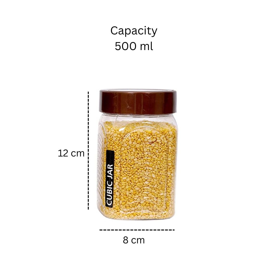 CABIC JAR 750 & 350 ML Transparent - Set of 6
