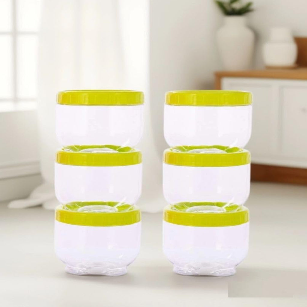 Round Kitchen Storage Containers, Multicolour Lids – Set of 6 – photo 5