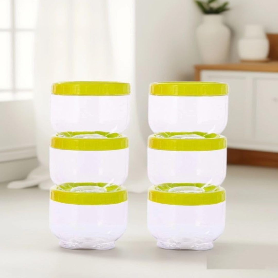 450 ml & 200 ml  Green,Blue & Red Intercity Plastic Container Set of 6