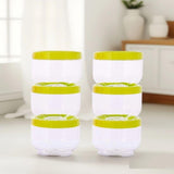 450 ml & 200 ml  Green,Blue & Red Intercity Plastic Container Set of 6