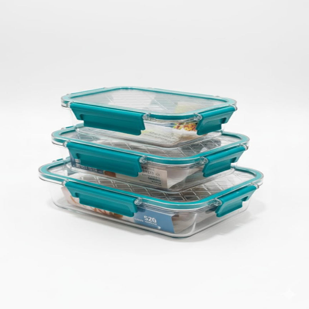 Multipurpose Premium Hard Plastic Containers Set of 3 (1.5L)