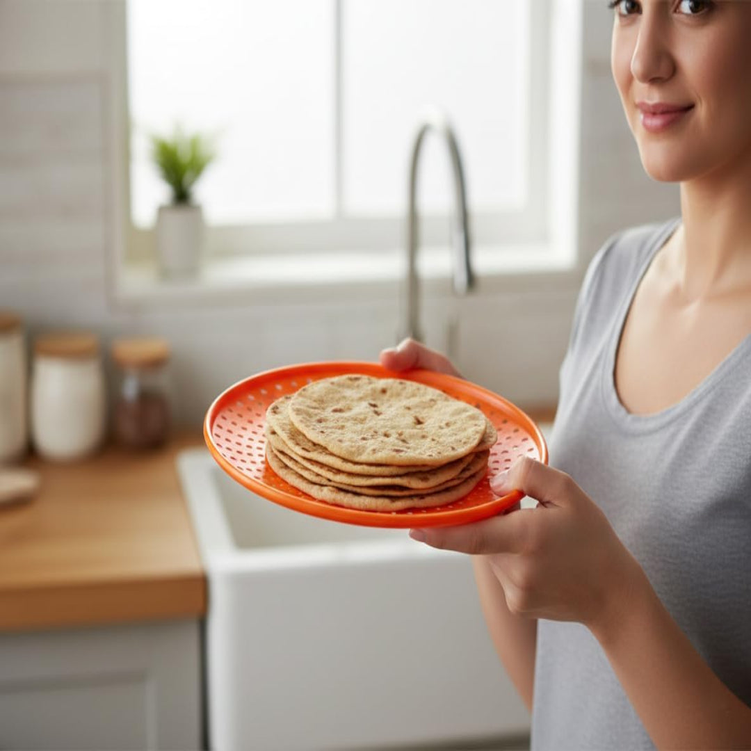 Multipurpose Strainer Plates for Roti, Fruits & Veggies – Set of 4 – photo 5