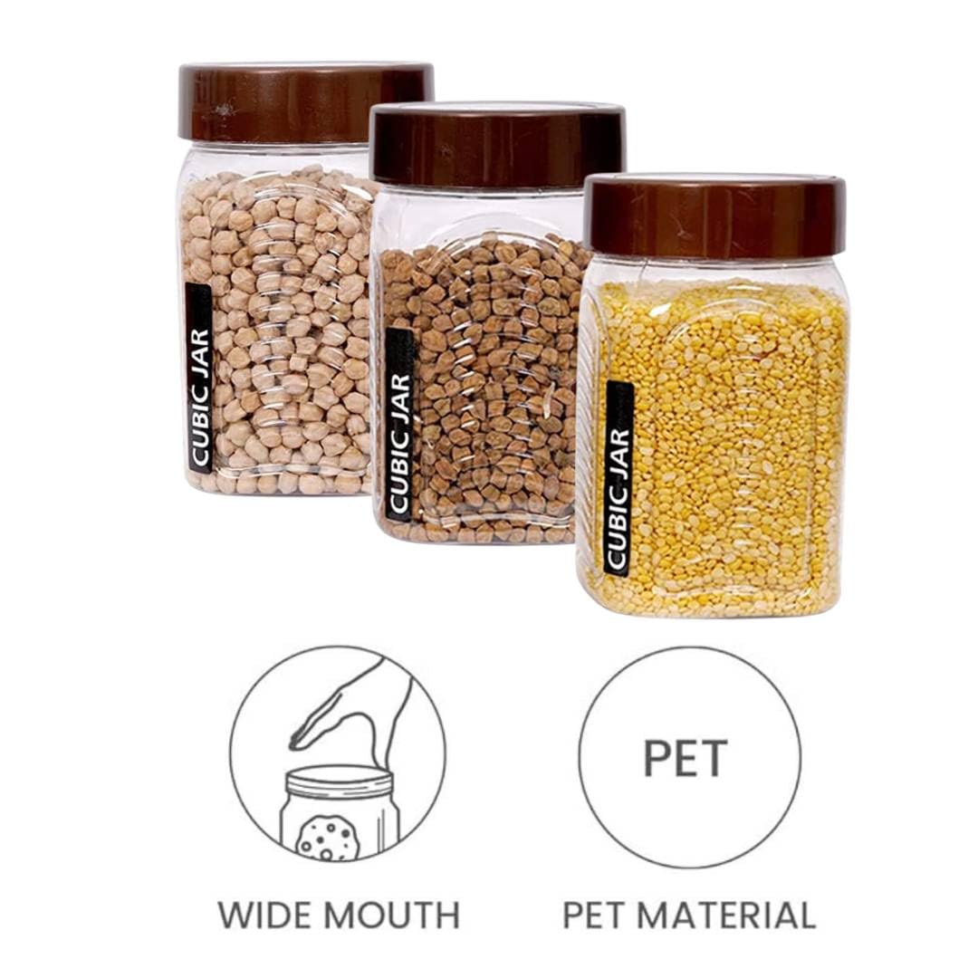 CABIC JAR 750 & 350 ML Transparent - Set of 6