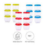 450 ml & 200 ml  Green,Blue & Red Intercity Plastic Container Set of 6