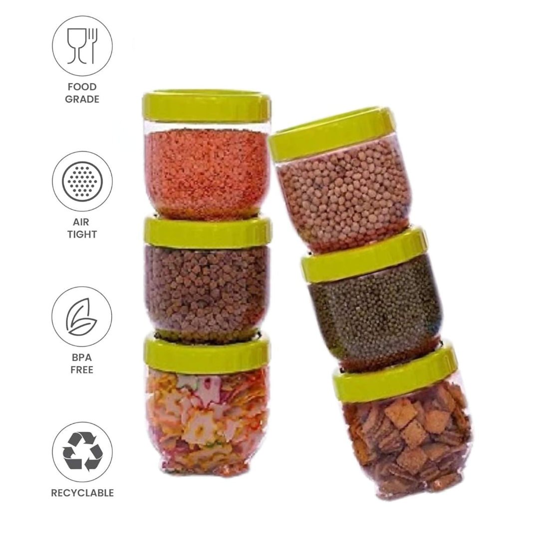 450 ml & 200 ml  Green,Blue & Red Intercity Plastic Container Set of 6