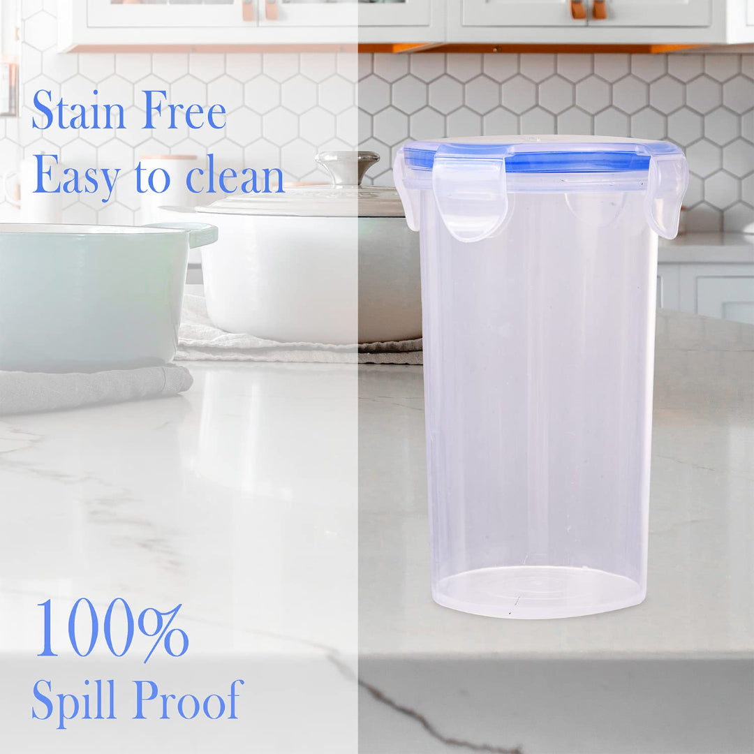 Veer Plast Lock & Seal Glass 700ML Pack of 2 (Transparent)