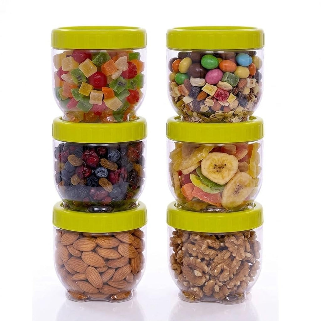 450 ml & 200 ml  Green,Blue & Red Intercity Plastic Container Set of 6