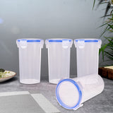 Veer Plast Lock & Seal Glass 700ML Pack of 2 (Transparent)