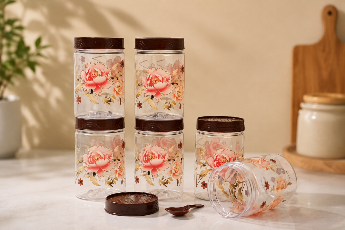 Pretty jars, happy shelves