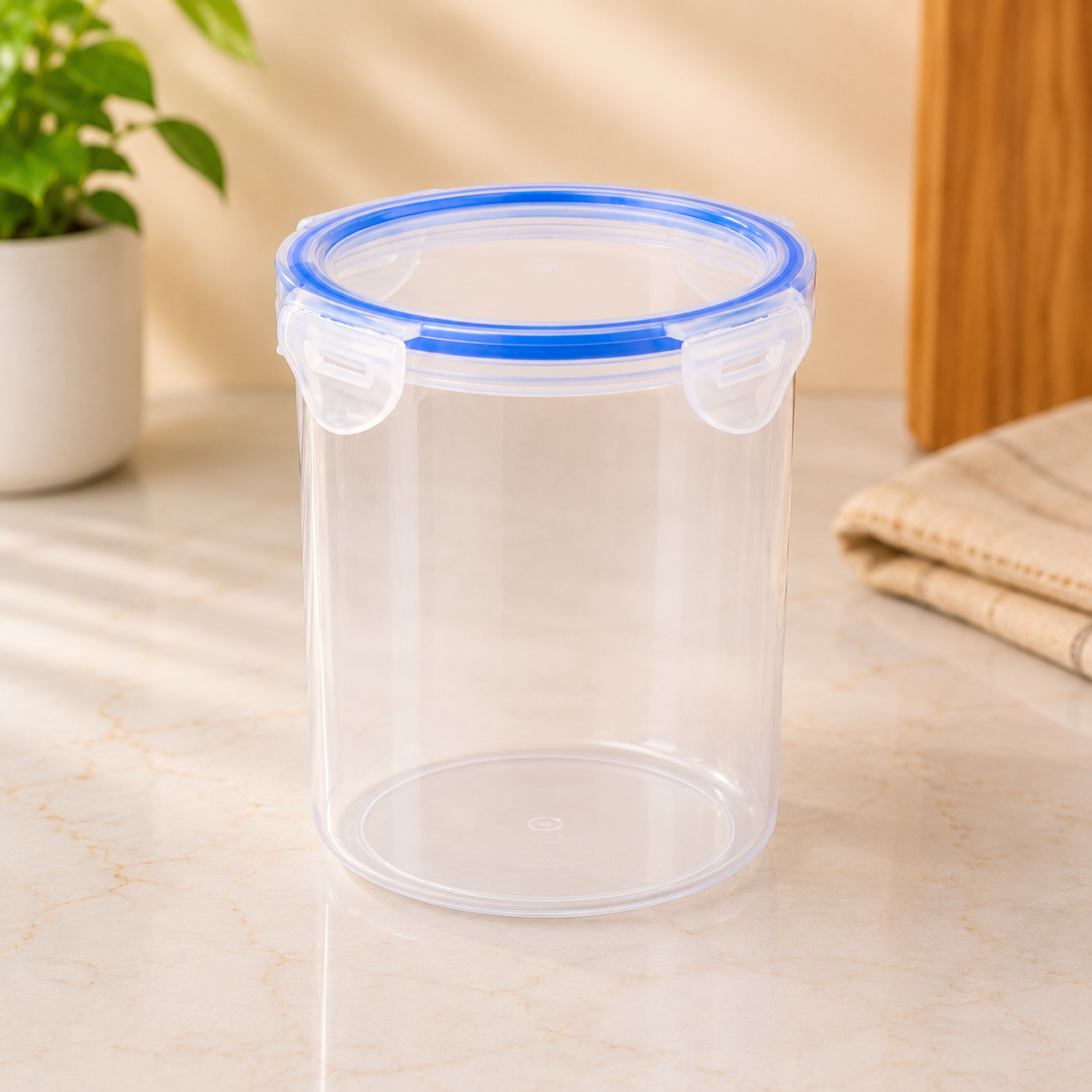 Veer Plast Lock & Seal Glass 700ML Pack of 2 (Transparent)