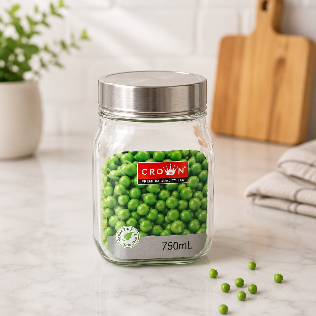Veer Plast Crown 750ml/1000 ml Containers - Set of 4