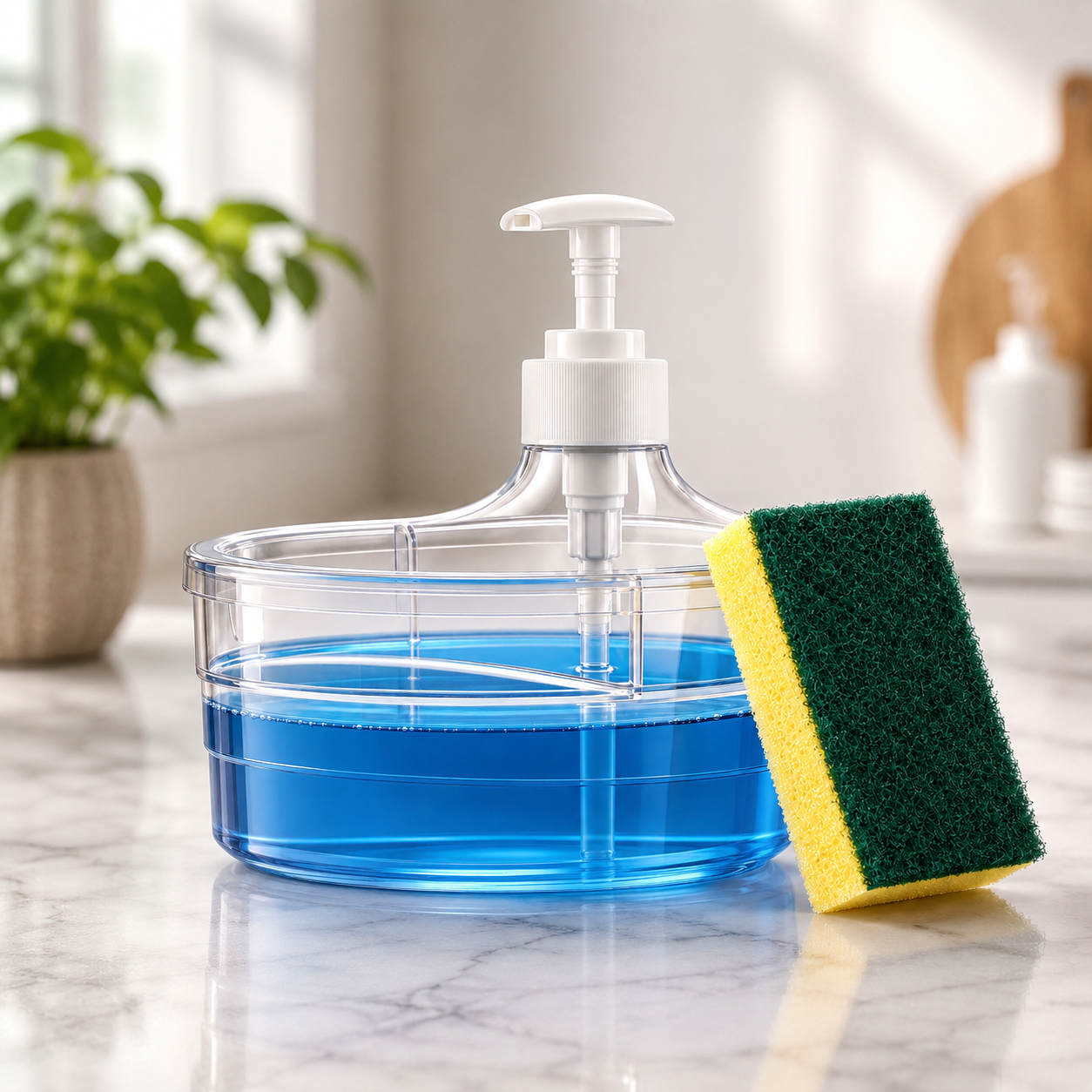 Double Layer 2 in 1 Liquid Soap Dispenser