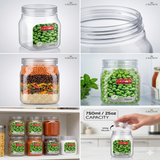 Veer Plast Crown 750ml/1000 ml Containers - Set of 4