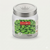 Veer Plast - Crown Jar | Steel Cap Jar Set  | 750 ML, 500 ML & 250 ML | Silver
