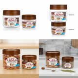 Veer Plast Liza Jars with Brown Lid Set (500 ML & 200 ML, 4 & 6)