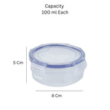 Veer Plast - Lock & Seal Clip and Lock Container Set of 6 (300 ml)