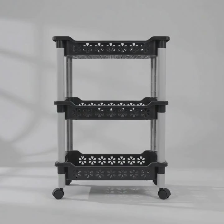 3-Layer Storage Rack with Wheels – Kitchen & Home Organiser
