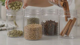 Veer Plast Jigma Storage Jar 500 ML Transparent Set of 4 Transparent