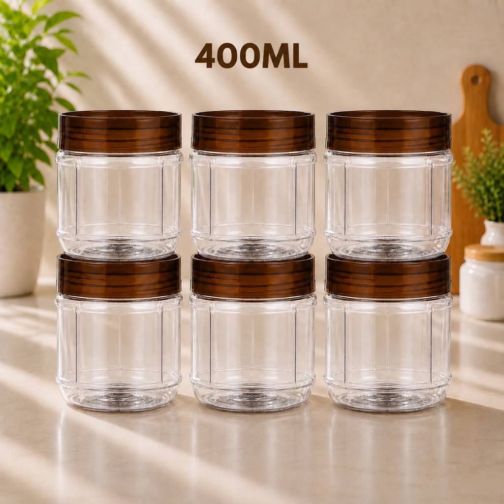 Airtight Kitchen Storage Jars 200ml / 400ml – Set of 4 / 6 – photo 3