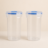 Veer Plast Lock & Seal Glass 700ML (★PACK OF 2★)(Transparent)