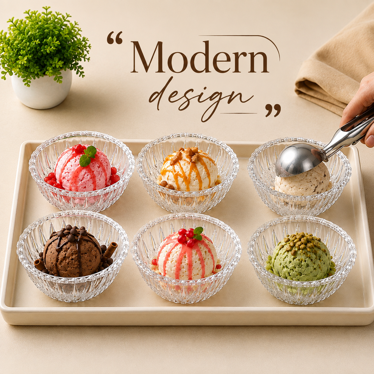 Unbreakable Plastic Bowls Set of 6 | Multipurpose Serving Bowls