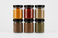 Airtight Kitchen Storage Jars with Black Lids – Set of 6