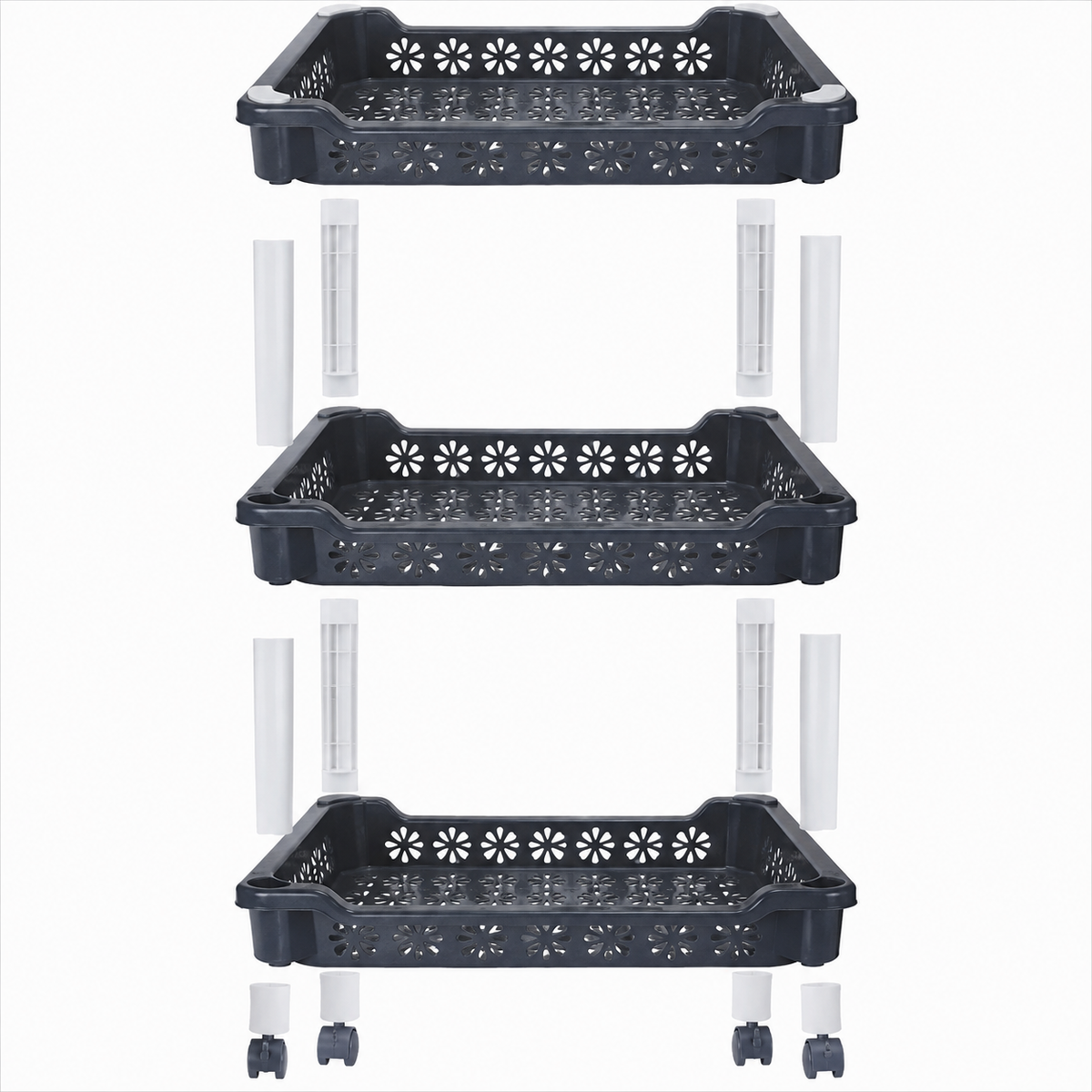 3-Layer Storage Rack with Wheels – Kitchen & Home Organiser – photo 5