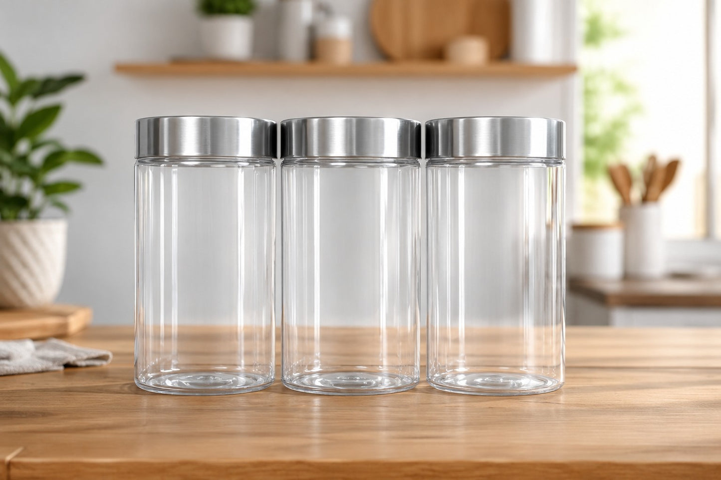 Galaxy Pet Jar | Steel Cap Premium Quality Jar Set | 250 TO 2000 Ml |(★PACK OF 3★)