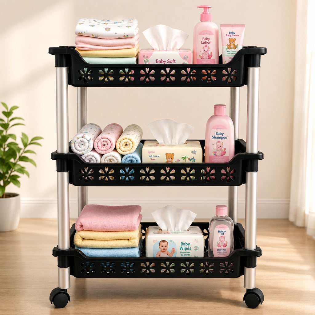 3-Layer Storage Rack with Wheels – Kitchen & Home Organiser – photo 3