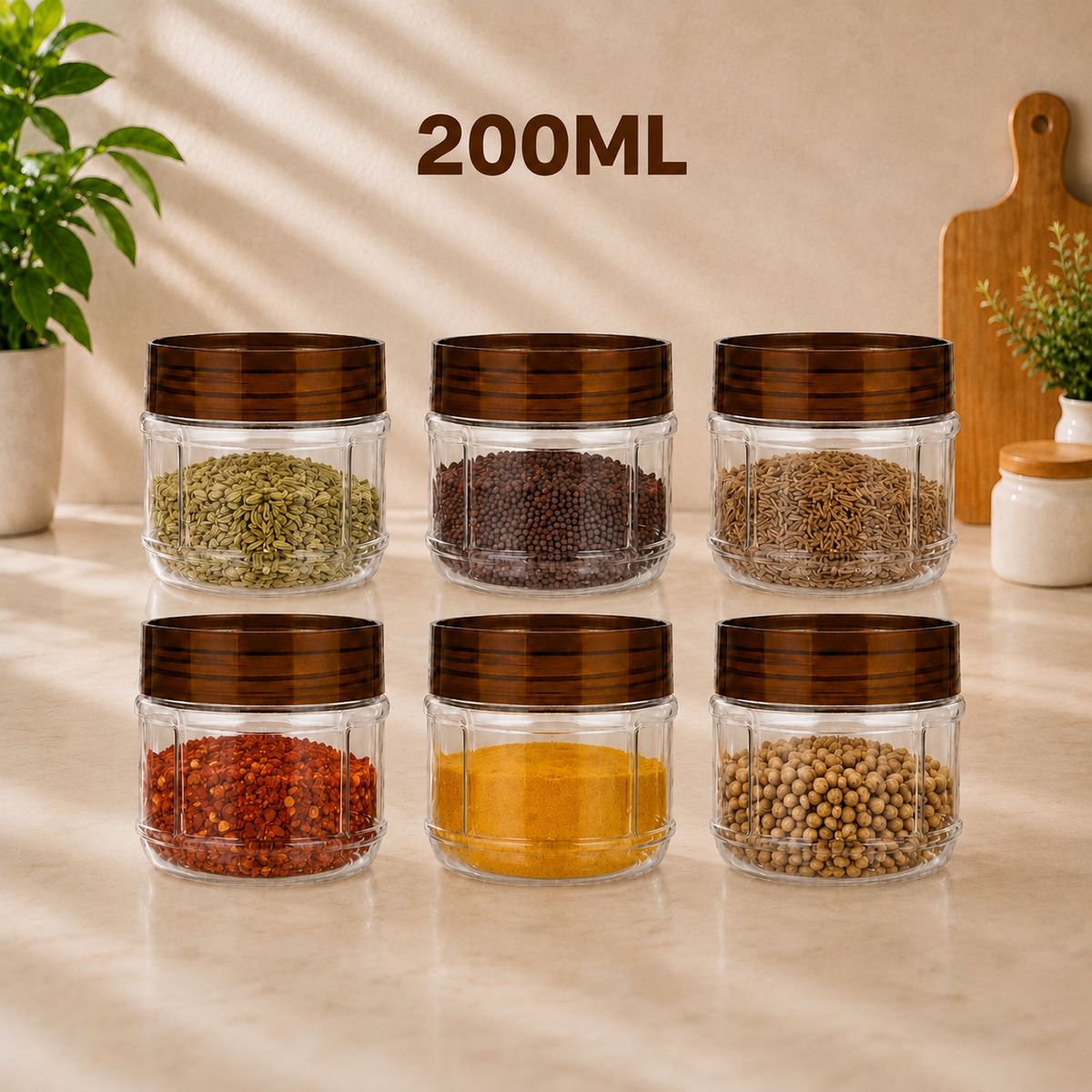 Airtight Plastic Food Storage Containers Set of 4/6 – Kitchen Storage Containers