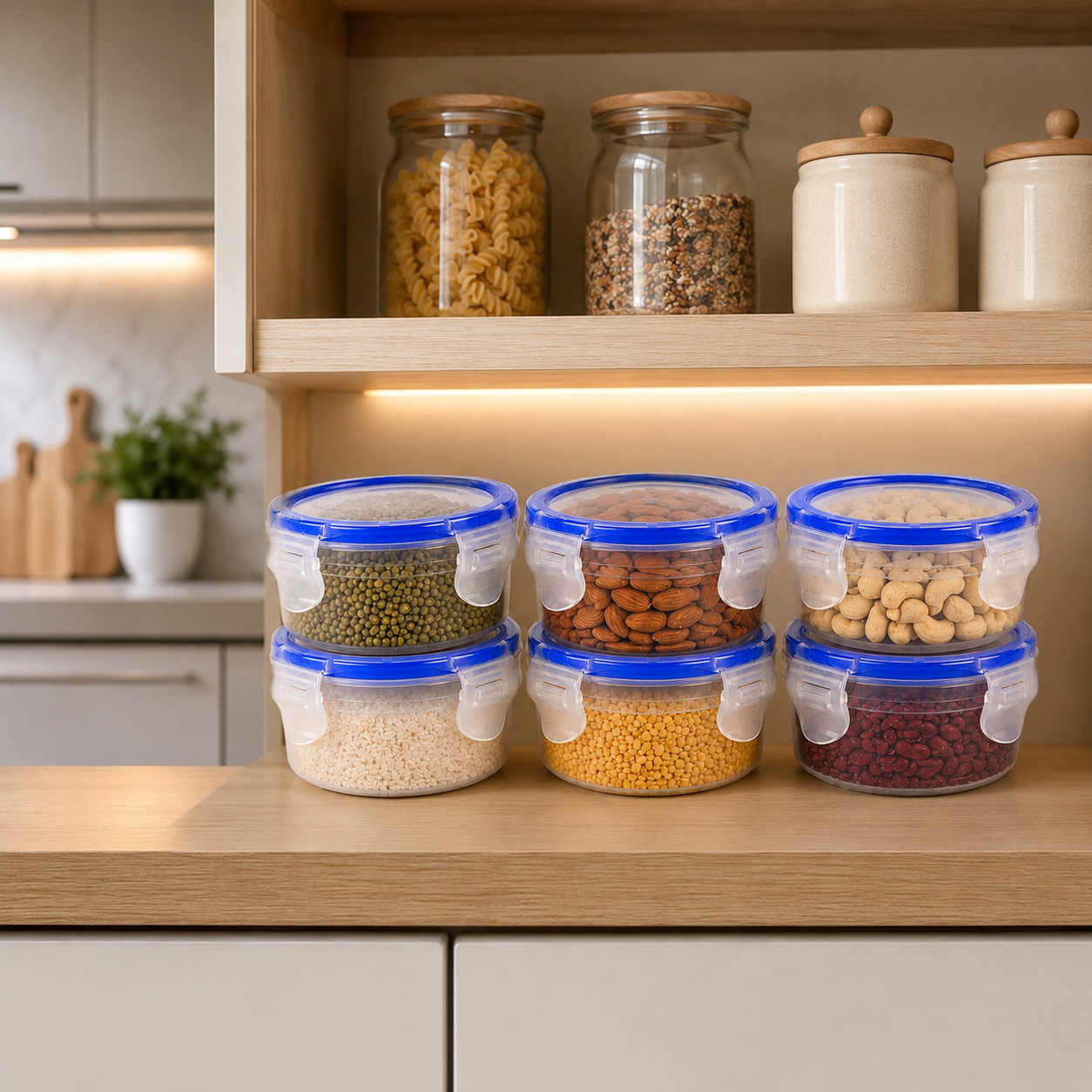 Veer Plast - Lock & Seal Clip and Lock Container Set of 6 (300 ml)
