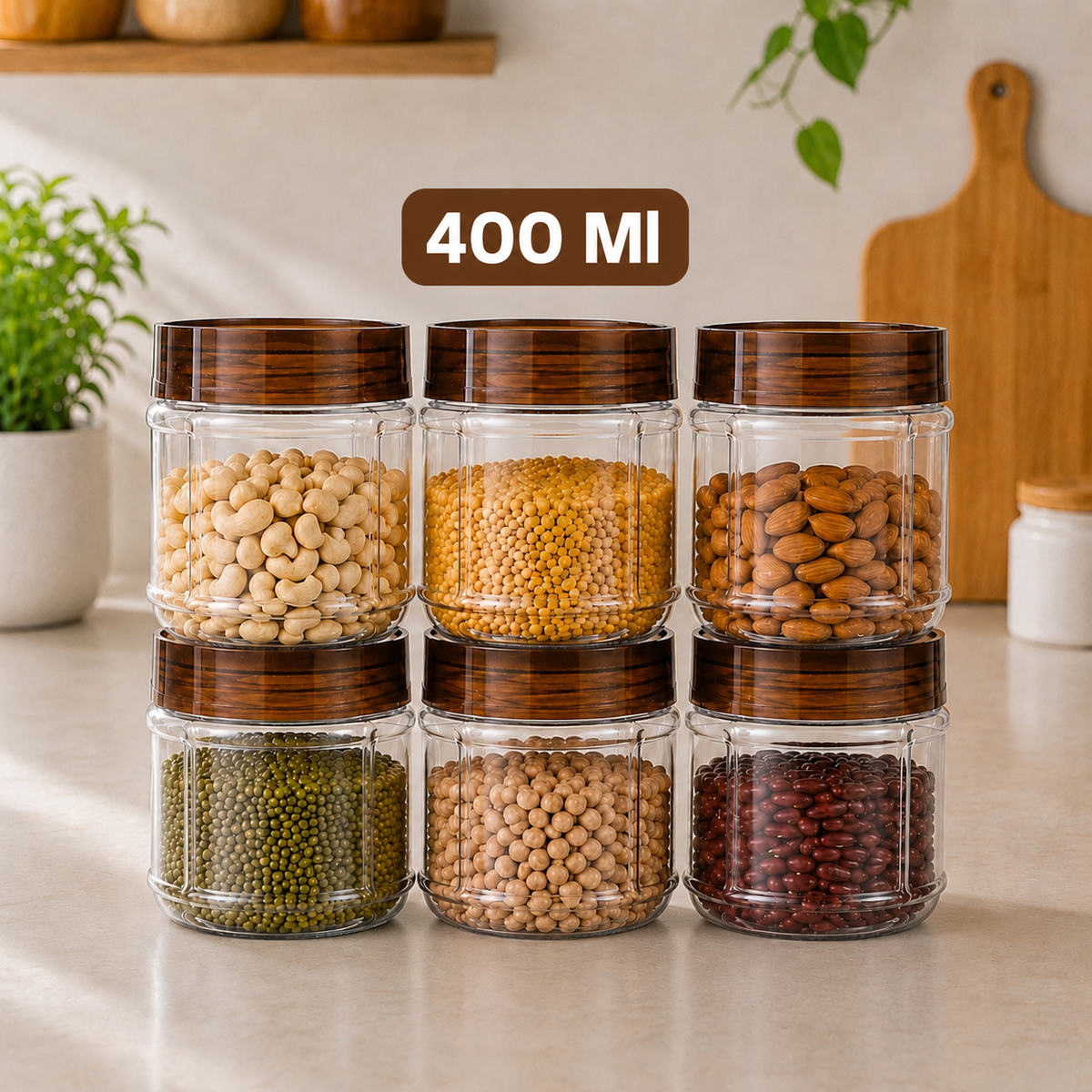 Airtight Plastic Food Storage Containers Set of 4/6 – Kitchen Storage Containers
