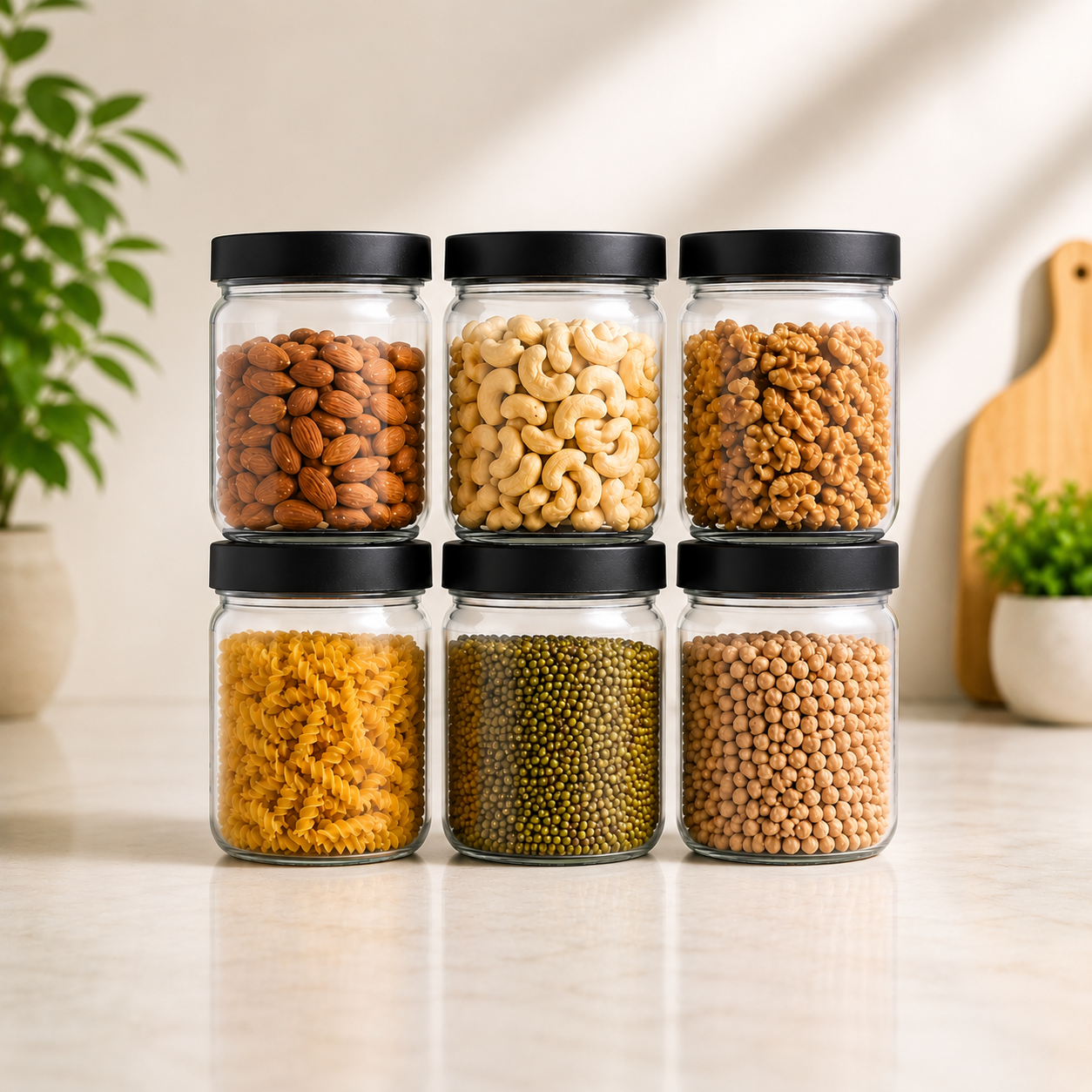 Veer Plast Fashion Jar (★PACK OF 6★)
