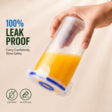 Veer Plast Lock & Seal Glass 700ML (★PACK OF 2★)(Transparent)