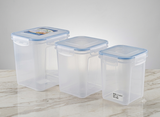 Zadoli Milan Square 1000 ml, 1500 ml, 2500 ml Air Tight Locked Food Container (★PACK OF 3★)