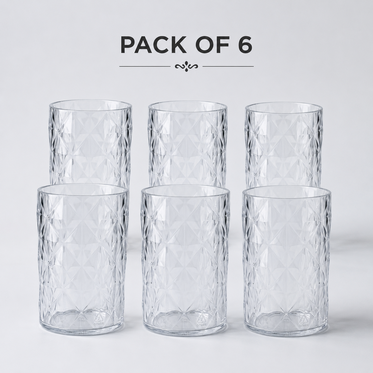 Pineapple Glass | Premium plastic | 300 Ml | (★Pack Of 6★)
