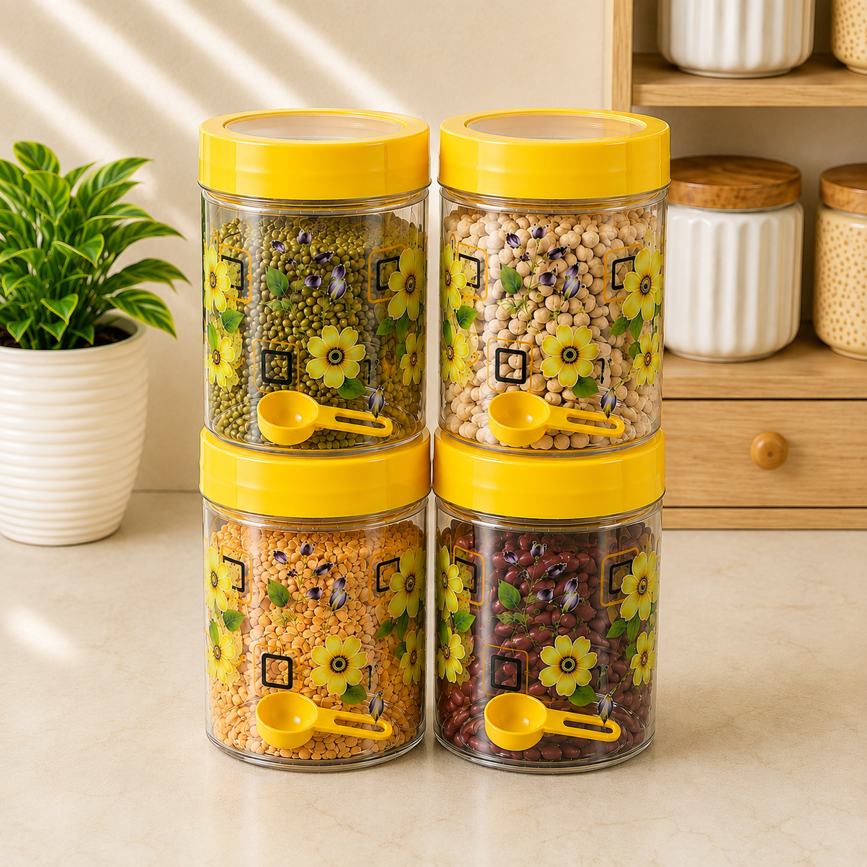 Veer Dream Storage Jar | 500Ml | Bpa Free | (★Pack Of 4★)