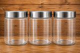 Galaxy Pet Jar | Steel Cap Premium Quality Jar Set | 250 TO 2000 Ml |(★PACK OF 3★)