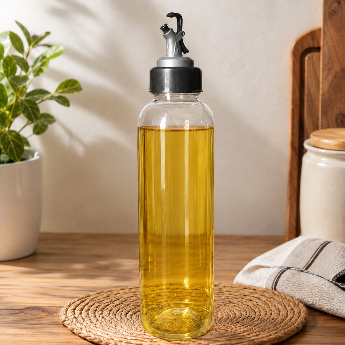1 Litre Oil Dispenser Bottle BPA Free | Kitchen Oil Pourer