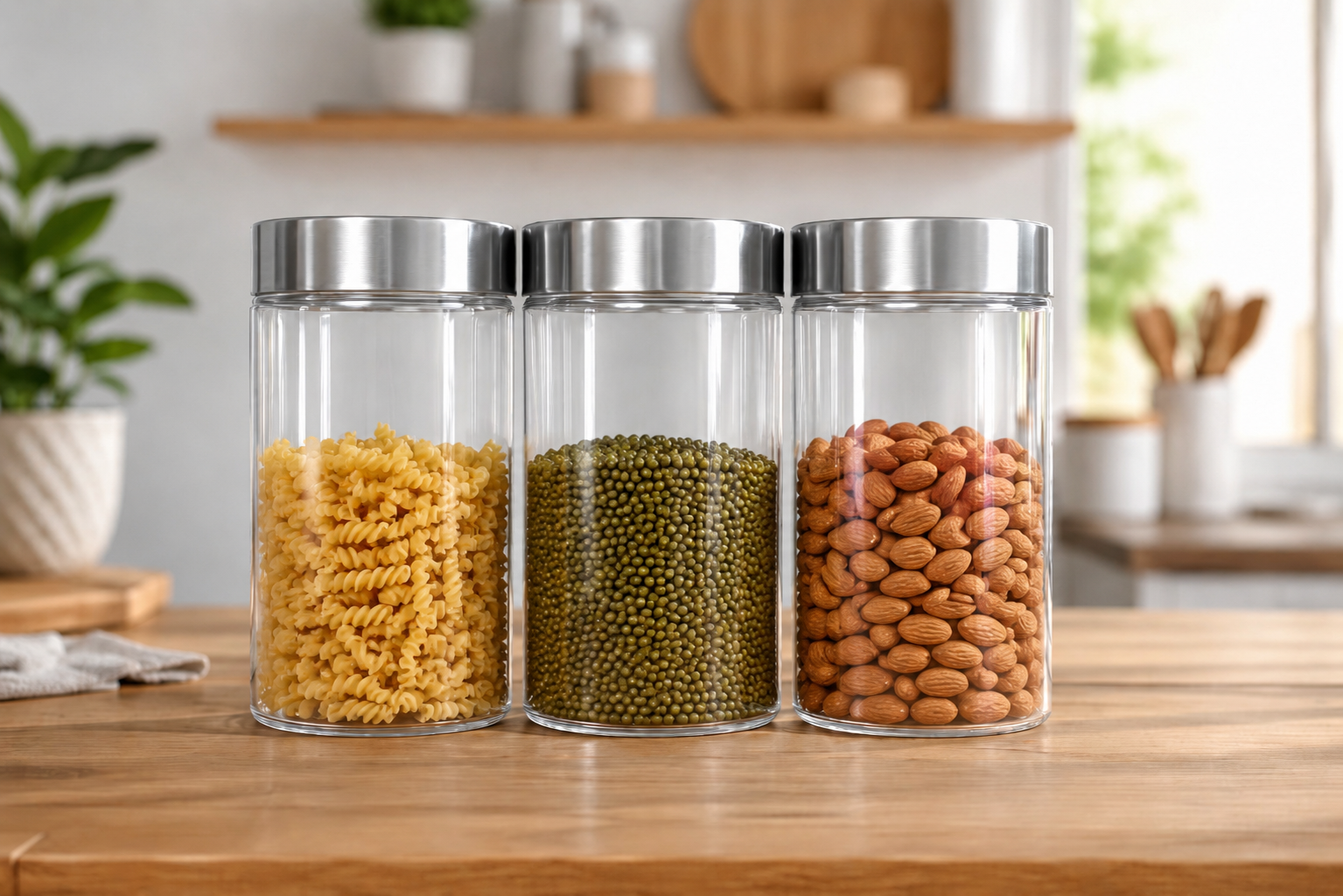 Galaxy Pet Jar | Steel Cap Premium Quality Jar Set | 250 TO 2000 Ml |(★PACK OF 3★)