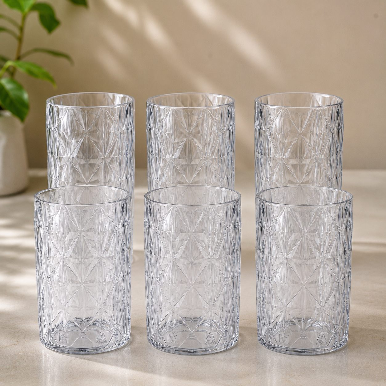 Pineapple Glass | Premium plastic | 300 Ml | (★Pack Of 6★)