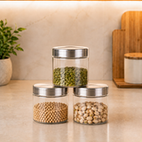 Galaxy Pet Jar | Steel Cap Premium Quality Jar Set | 250 TO 2000 Ml |(★PACK OF 3★)